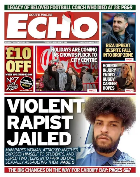 South Wales Echo South Wales Echo front page