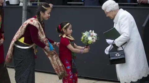 Getty Images The Queen at Gurkha bicentenary celebrations