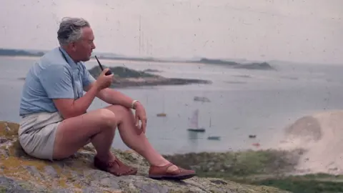 Getty Images Harold Wilson on holiday