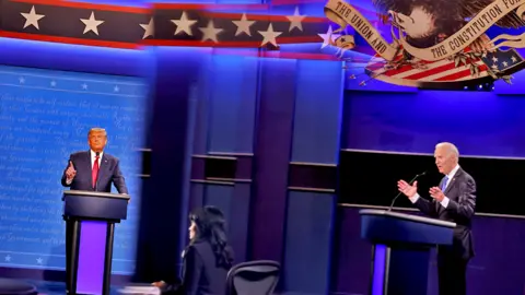 Getty Images Donald Trump debates Joe Biden