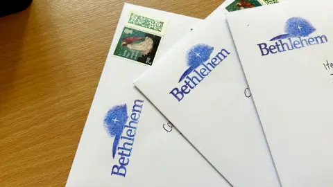 BBC Cards with Bethlehem stamp