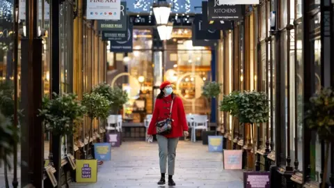 Getty Images One of Cardiff's shopping arcades