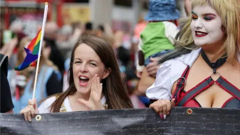 Press Eye Belfast Lord Mayor Nuala McAllister was at the front of the Belfast Pride Parade