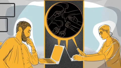 BBC Two people looking at computers