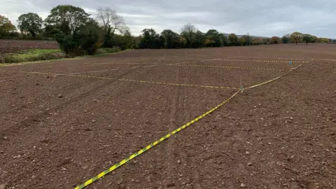 Wrexham council The field in Rossett where the discovery was made