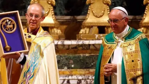 Reuters Justin Welby and Pope Francis