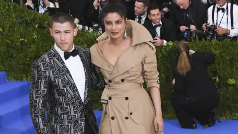 Getty Images Priyanka Chopra and Nick Jonas attending the Met Gala on May 1, 2017 in New York City.