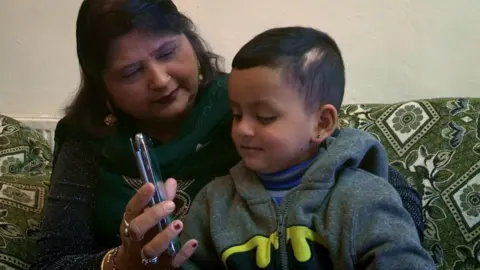 BBC Umair and his grandmother on Skype