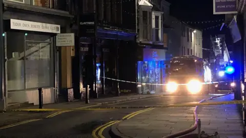 BBC fire service on Bangor High Street