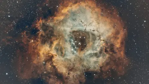 Ian Phillips Rosette nebula, or the skull nebula, found in Monoceros and is 65 light years across