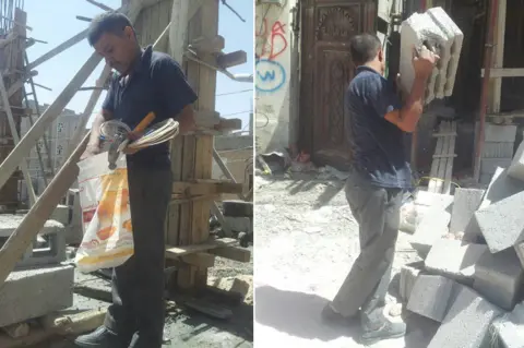 Alamy Yemeni man named Yousef working on a construction site