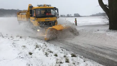 BBC Snowplough near Ipswich