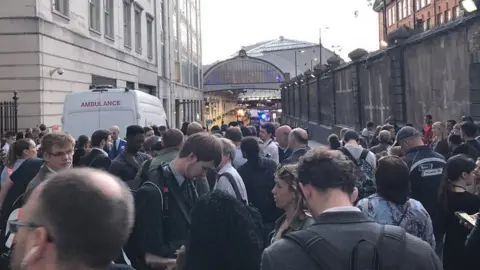 London Fire Brigade/Twitter 2,000 people outside Paddington after evacuation