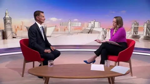 Jeremy Hunt with Laura Kuenssberg