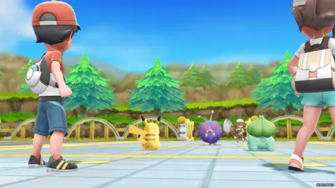 Nintendo Image of Pokemon trainers in Let's Go Pikachu