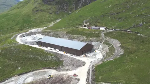 Scotgold Resources Aerial view of mine site at Cononish