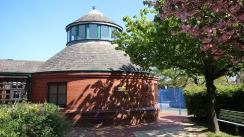 G Waters The exterior of Bishops' Church of England and Roman Catholic Primary School library