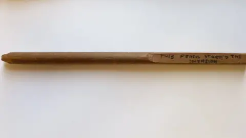D-Day Story Pencil used by Lt Cdr John Harmer to sign the order for Force G