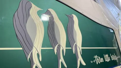 Charlotte Hopwood A painting of birds on a boat