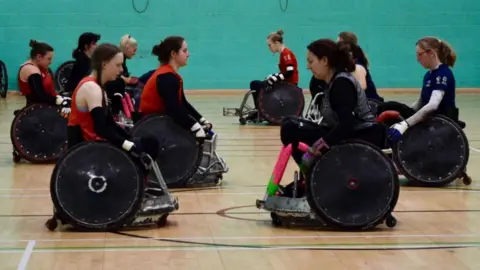 The GB women's squad in training