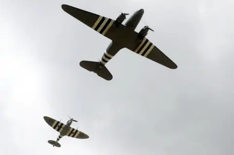 Getty Images A flypast of period aircraft