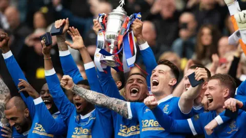 SNS Group Rangers beat Hearts after extra time in last season's Scottish Cup final