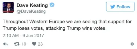 Twitter/@DaveKeating Screen grab of tweet by @DaveKeating