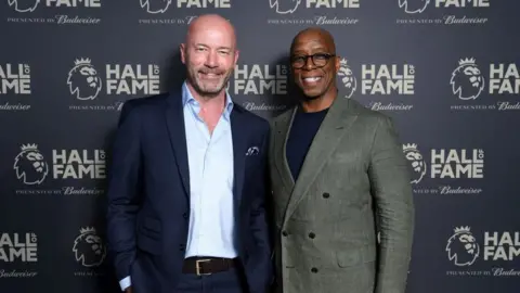 Getty Images Ian Wright and Alan Shearer