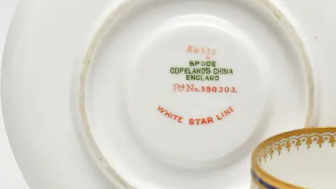 Richard Winterton Auctioneers Cup and saucer marked "White Star Line"