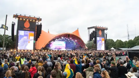 Getty Images General view of main stage at 2019 Roskilde Festival