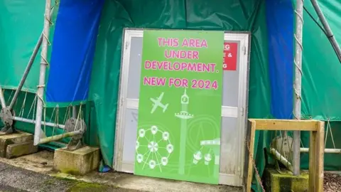 BBC The Space Race ride at Flambards Theme Park, in Helston, Cornwall