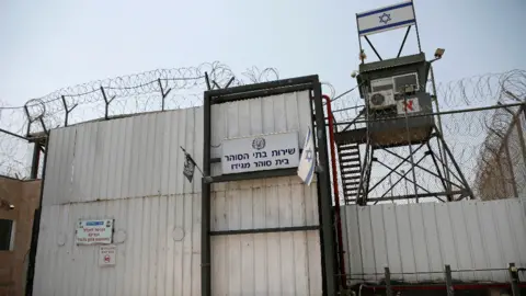 Reuters An archive picture shows the gates of Israel's Megiddo military prison