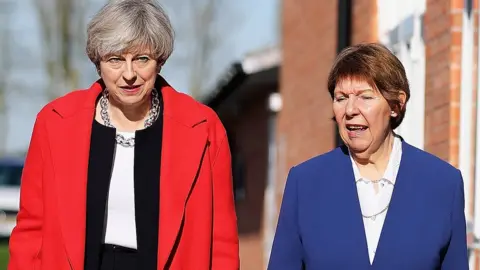 Getty Images Theresa May and Kay Cutts