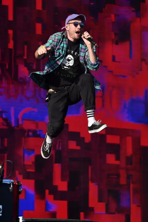 Getty Images Dan Smith from Bastille on the main stage