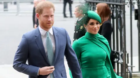 Getty Images Prince Harry, Duke of Sussex and Meghan, Duchess of Sussex at the Commonwealth Day Service 2020