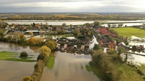 Getty Images Flood water in Doncaster in November