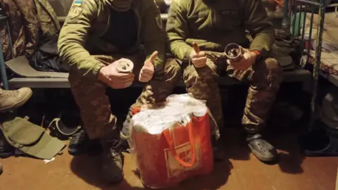 Supplied Soldiers in Ukraine with beeswax candles