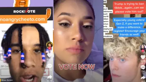 TikTok Three influencers on TikTok