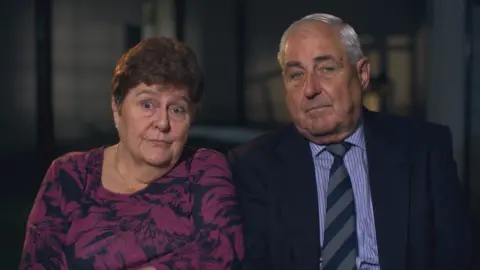 BBC Scotland Former constable Carina Webb and her husband, Eric Webb, retired Superintendent