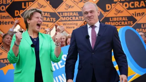 Sarah Dyke with Ed Davey in Somerton and Frome