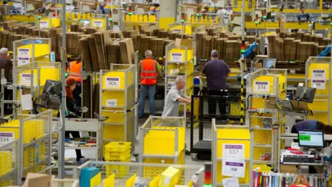 Getty Images Amazon warehouse in Swansea