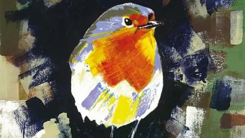 Jackie Charley Art Robin card