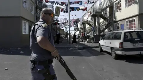 Getty Images Police officer in Cape Town