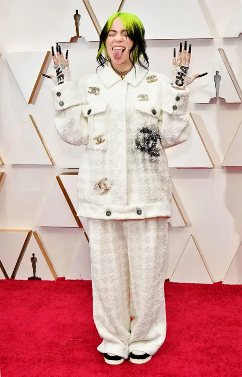 Getty Images Billie Eilish on the red carpet