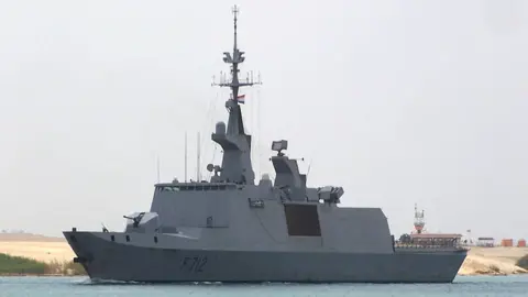 Getty Images French frigate Courbet in the Suez Canal, 2013