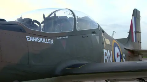 A Tucano plane at Aldergrove airbase