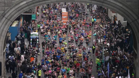 PA Media Runners on Tower Bridge