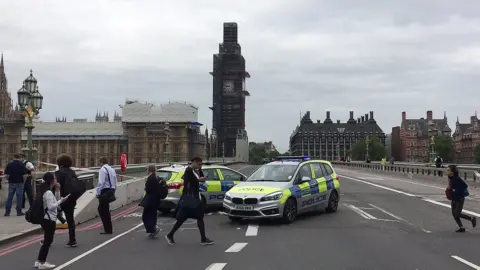 Getty Images Westminster Bridge sealed off after crash