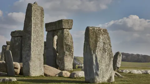 National Highways Stonehenge monument with A303 in background