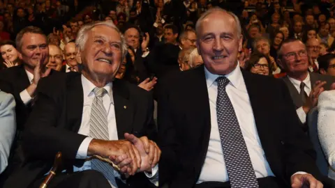 Getty Images Bob Hawke and Paul Keating